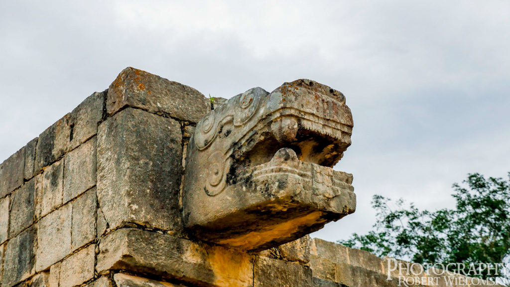 Chichen Itza carving in stone Art carvings in stone at Chichen Itza.
